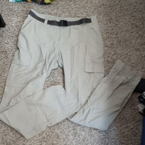 Columbia Women's Tan Cargo Pants with Gray Belt